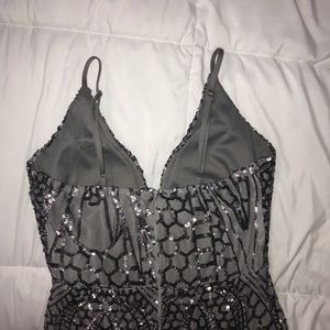 fiona high slit formal sequin dress